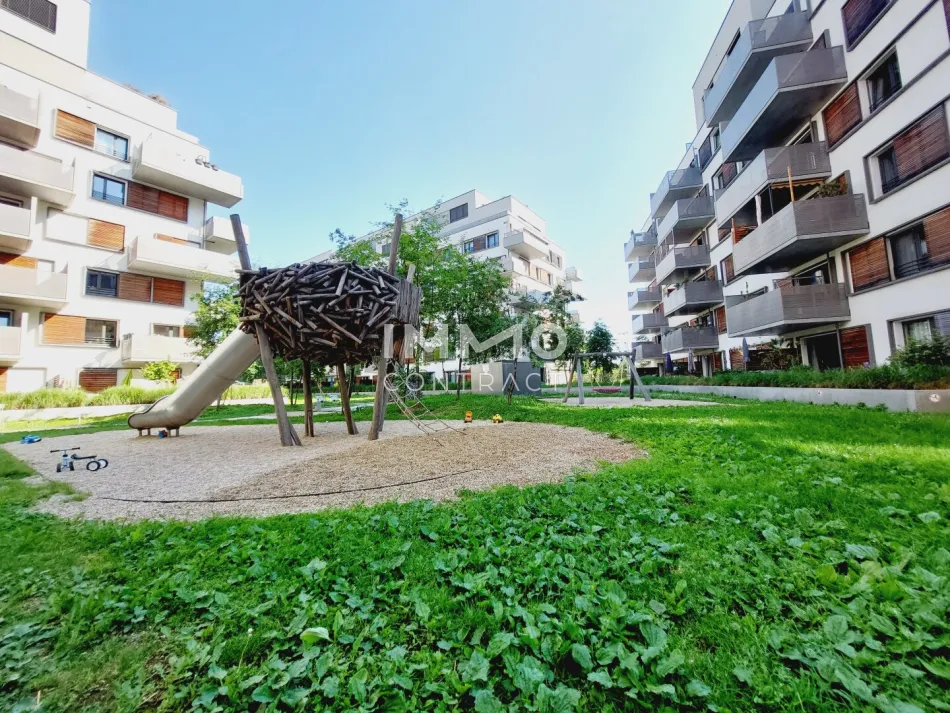 Fitness, Sauna, Garten & Gemeinschaftsraum im Haus/ Moderne 2-Zimmer-Wohnung mit Balkon nahe U2 Aspernstraße - Bild