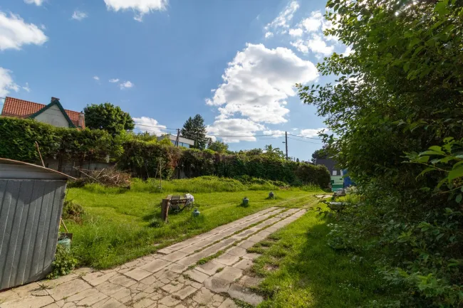 Blick vom Grundstück Richtung Straße