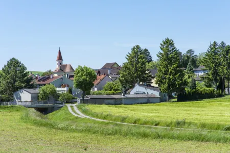 Blick zur Kirche