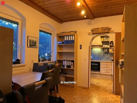 Esszimmer: Blick aus dem Wohnzimmer Richtung Küche