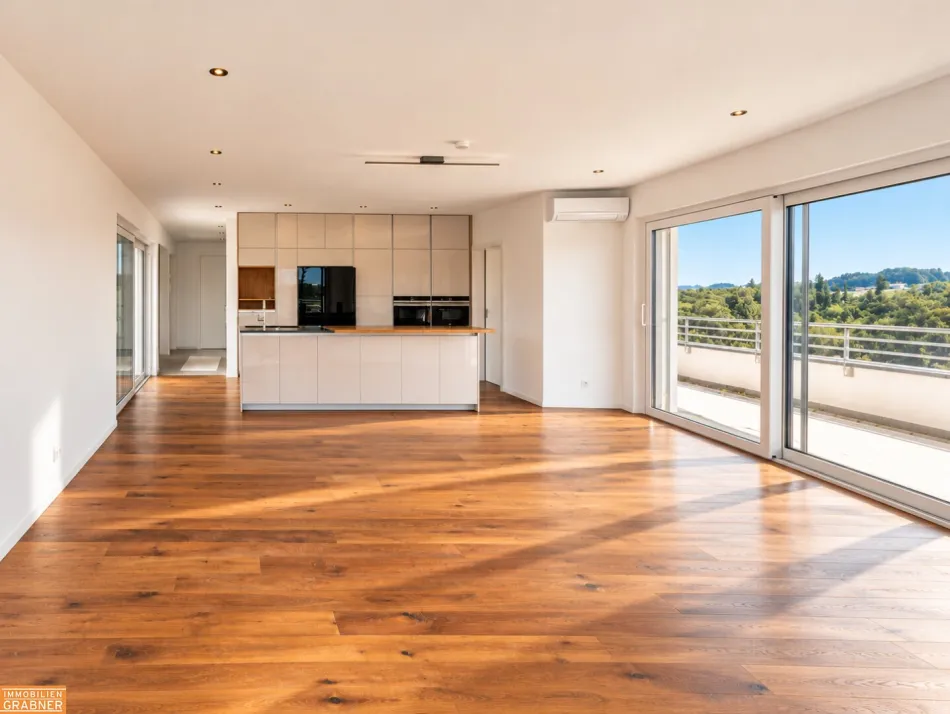 Exklusives Penthouse mit 180 m² Dachterrasse und Traunsteinblick - Bild
