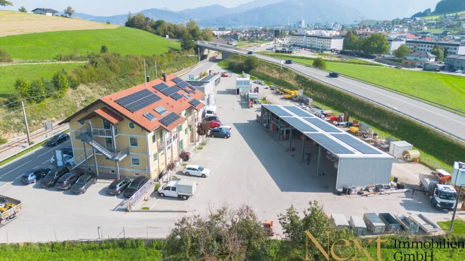 Bürogebäude mit ca. 260m² Bürofläche und überdachtem Lager in Pinsdorf zu vermieten! - Bild