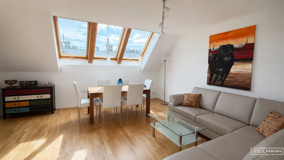 ZWEI TERRASSEN. EIN LEBENSGEFÜHL. – Dachgeschoss mit Galerie & Loftflair | ZELLMANN IMMOBILIEN - Titelbild