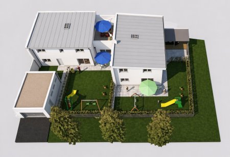 Wohnen mit Stil in Sigleß – Garage, Garten und Dachterrasse inklusive