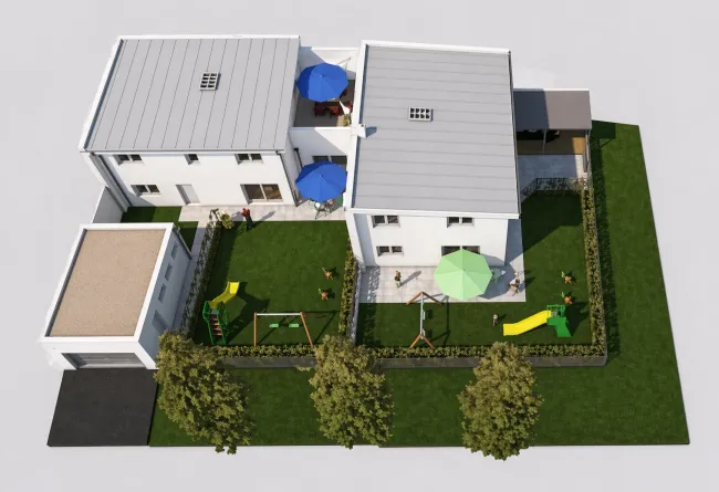 Wohnen mit Stil in Sigleß – Garage, Garten und Dachterrasse inklusive - Bild