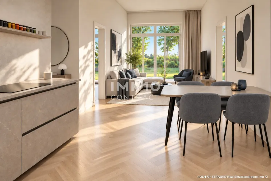 Attraktive Zweizimmer-Wohnung (provisionsfrei) mit Balkon und Annehmlichkeiten (Urban Gardening, Gemeinschaftsterrasse, Eventküche u.v.m.) - Bild