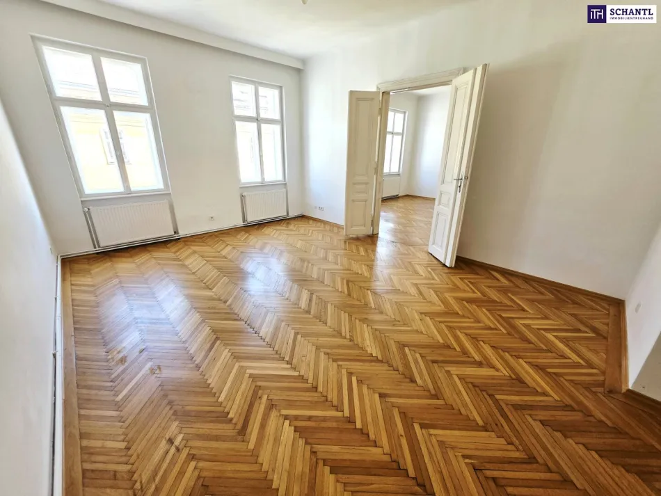 SERVITENVIERTEL. ALTBAUCHARME. RUHELAGE! Viel Platz am letzten Stock + Balkonanbau möglich + Beste Infrastruktur + Flügeltüren! Jetzt zugreifen! - Bild