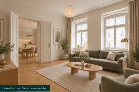 Visualisierung – Salon als Sanierungsvorschlag
