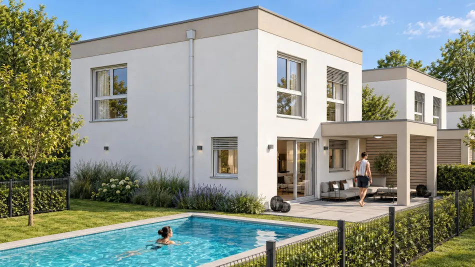 Südgrundstück + Pool + durchdachter Grundriss = Traumhaus! Willkommen in der Kaiserallee Grafenstein - Titelbild