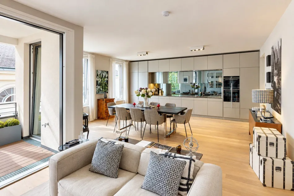 Exklusives Design-Apartment mit 112 m² Wohnnutzfläche, sonniger Loggia & 2,84 m Raumhöhe in Toplage von Döbling - Titelbild