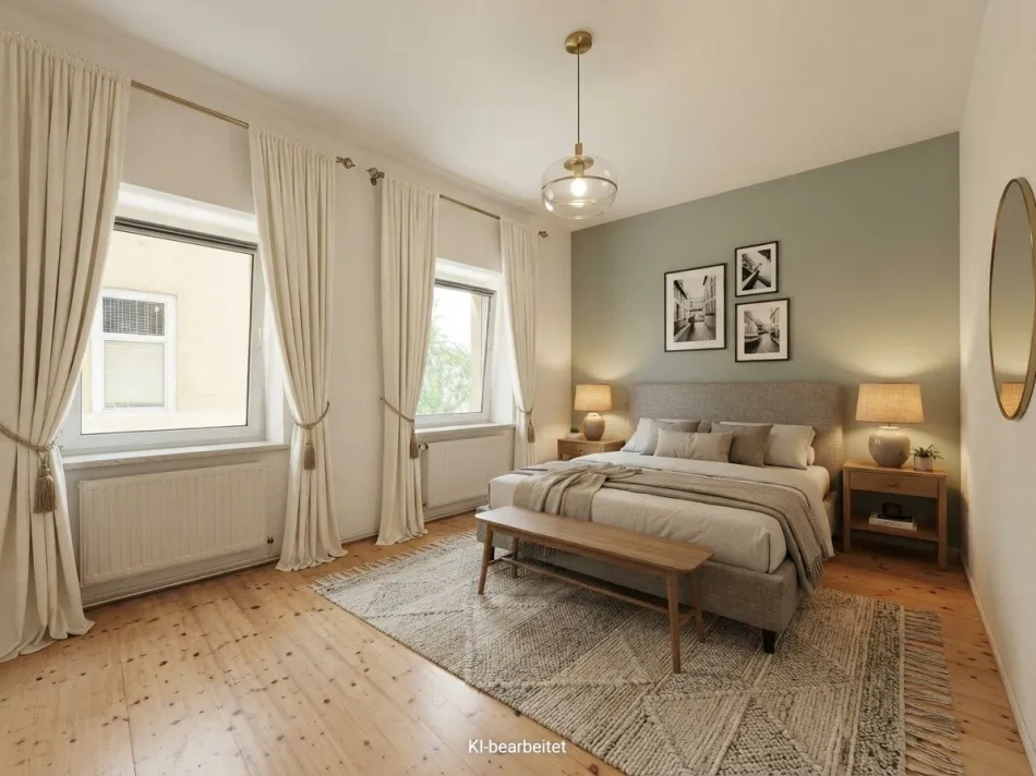Vorgarten: Gemütliche Balkonwohnung + Nähe Donauinsel + Sonniges Wohnzimmer + Teilbar auf 3 Zimmer - Titelbild