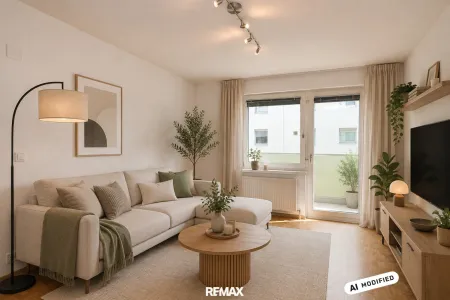 Wohnzimmer (virtuell eingerichtet)