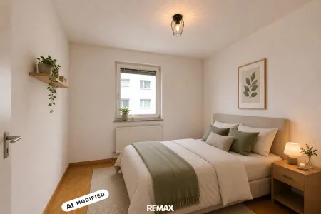 Schlafzimmer (virtuell eingerichtet)