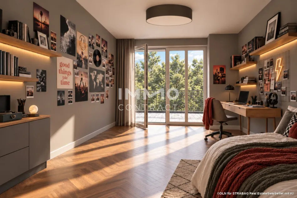 Fantastisches Dreizimmer Apartment mit großzügigem Balkon (Gym, Urban Gardening, Gemeinschaftsküche u.v.m.) - Bild