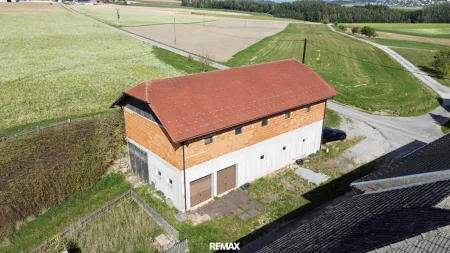 Luftaufnahme Maschinenhalle - Hinterseite