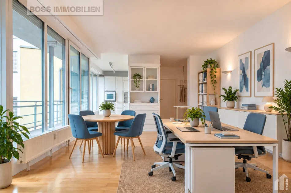 Modernes Büro mit Terrasse und Tiefgaragenplatz | Nähe Landstraße - Bild
