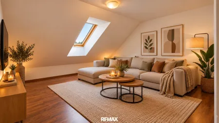 Wohnung 3 Dachgeschoss Wohnzimmer KI Optimiert