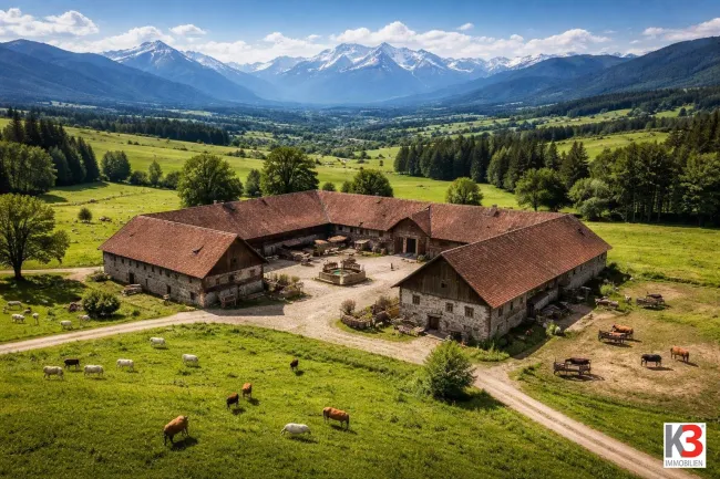 K3 - Nähe Bad Füssing - alter 4 - Seitenhof mit ca. 15 ha besten ertragreichen Ackerboden!!! PANORAMALAGE - Titelbild