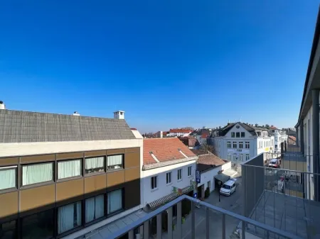 Aussicht über die Dächer vom Balkon