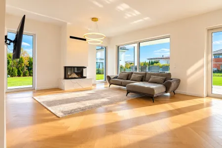 Kompagnon Immobilien GmbH sonnendurchflutetes modernes Wohnzimmer.