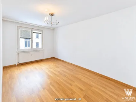 Wohn-/Schlafzimmer · Virtuell bearbeitet