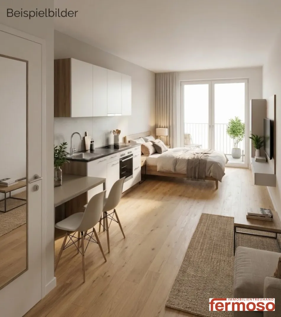 Charmante 1-Zimmer-Wohnung mit Fußbodenheizung und Einbauküche im 20. Bezirk - Titelbild