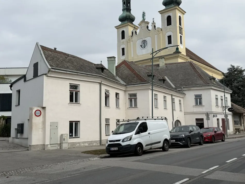 Klimatisierte Altbauwohnung mit großzügigem Wohnbereich, Tischlerküche und Terrasse in Maria Lanzendorf - Titelbild