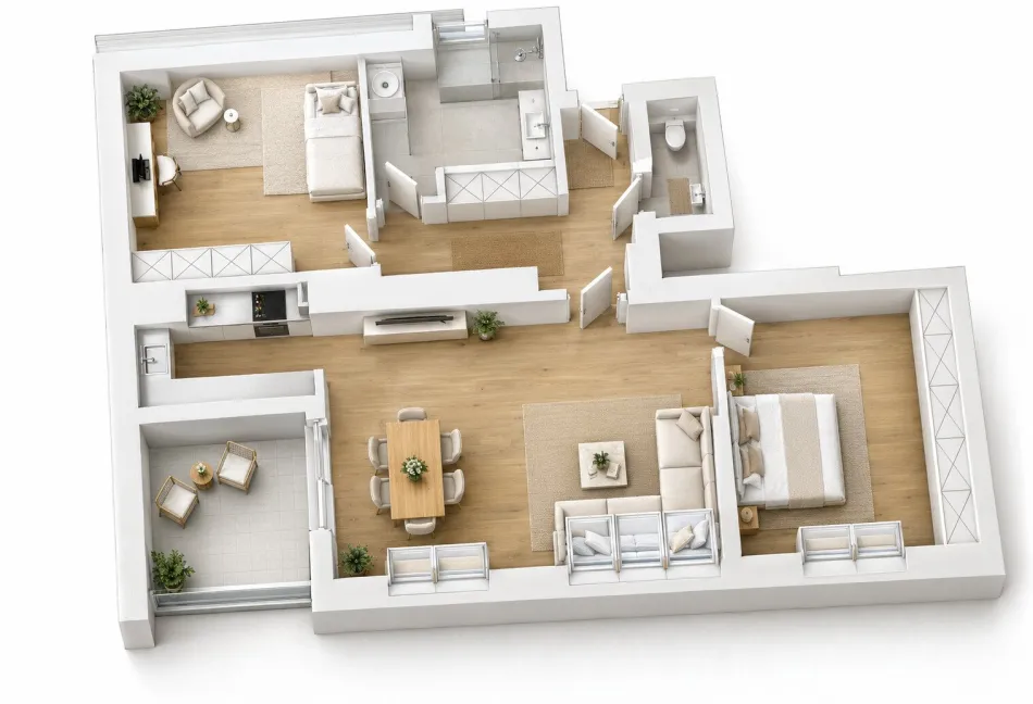 TOPLAGE / HERRMANNGASSE 1A / 93,20 m2 DACHWOHNUNG PLUS Terrasse - Bild