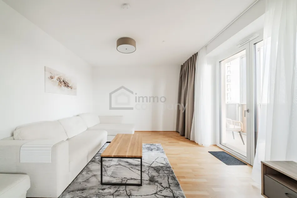 Großzügige 3-Zimmer-Wohnung im 18. Stock mit Südbalkon – voll möbliert, all-inclusive | 1030 Wien - Bild