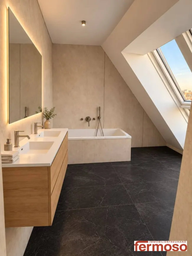 4-Zimmer-Dachgeschosswohnung mit zwei Balkonen und außergewöhnlicher Wohnqualität - Bild