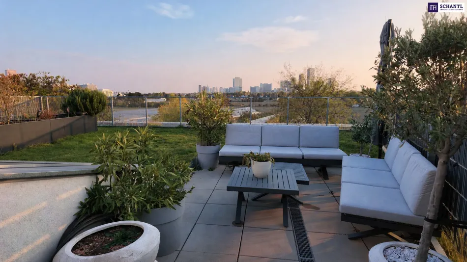 *NEUWERTIGE* vollmöblierte Dachgeschoss-OASE | über 100 m² Dach- & Gartenterrasse + Balkon | absolute Innenhof-Ruhelage - nahe Alte Donau - Bild