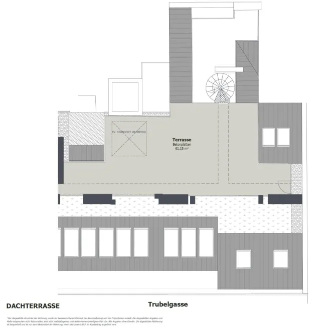 Grundriss TOP 47 - Dachterrasse