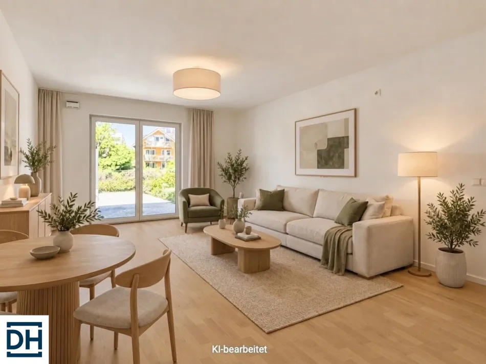 Wohnzimmer Beispiel KI Visualisierung