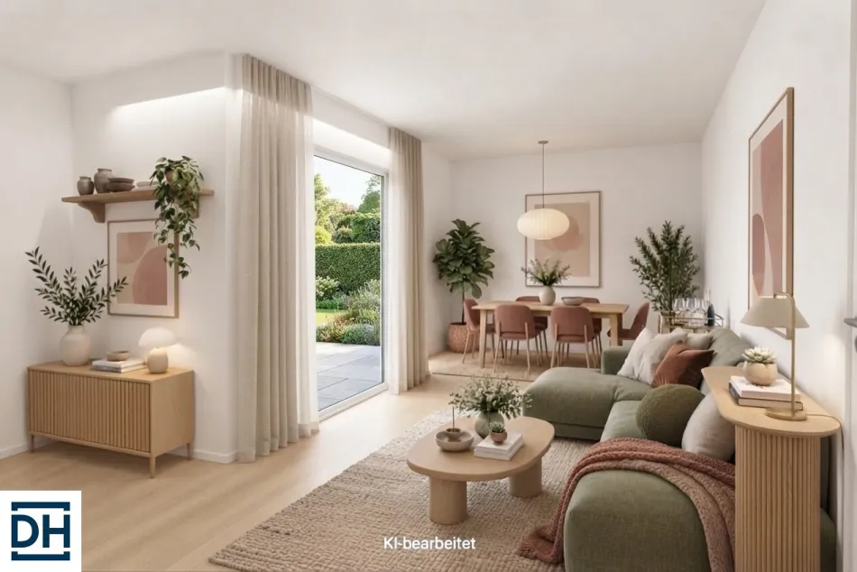 Wohnzimmer Beispiel KI Visualisierung