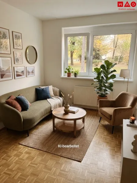 Wohnzimmer KI generiert