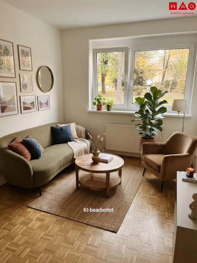 Wohnzimmer KI generiert