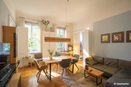 Wohnzimmer mit Kaminanschluss