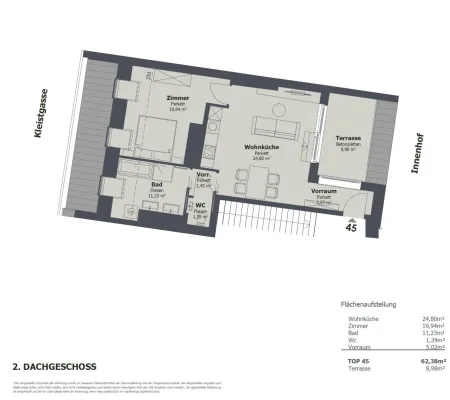 Grundriss TOP 45