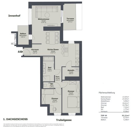 Grundriss TOP 44
