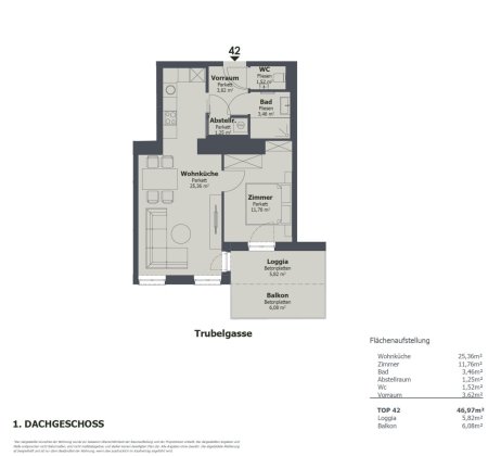 Grundriss TOP 42
