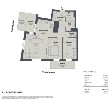 Grundriss TOP 41