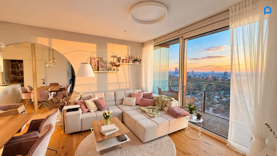 Hoch-Modernes 2-Zimmer-Highlight in 1030 Wien, Triiiple Tower, 26. Etage mit Balkon & Garage optional ! Pool, Concierge - Titelbild