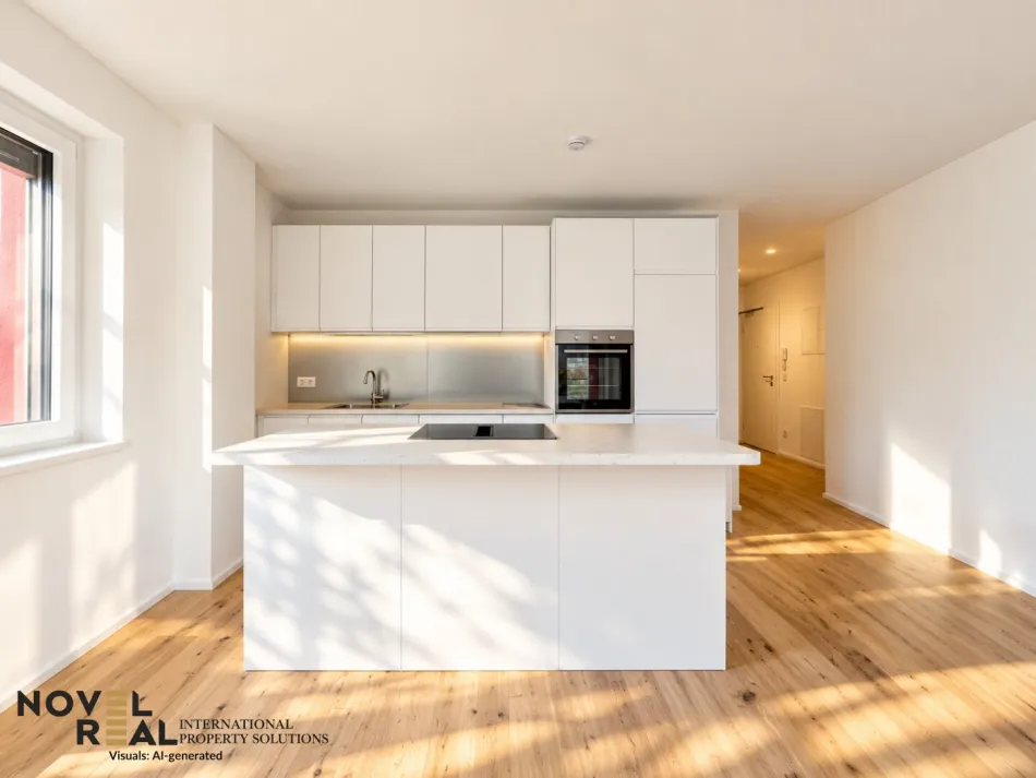Helle Familienwohnung mit moderner Wohnarchitektur und Terrasse in Döbling - Titelbild