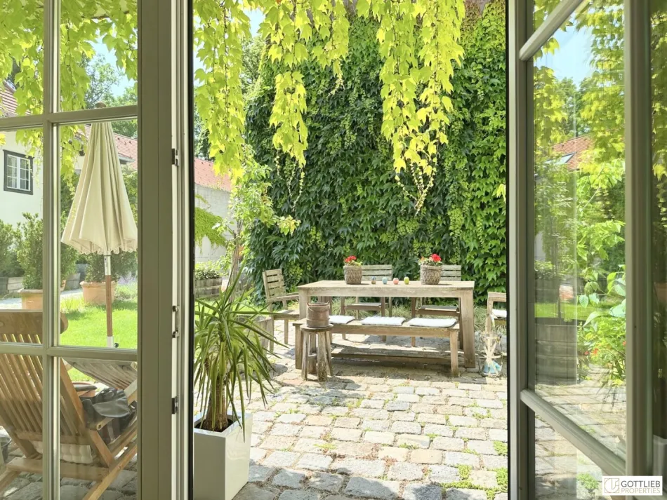 Bestlage Grinzing! Außergewöhnliche 3-Zimmer-Wohnung mit südseitigem Eigengarten in historischem Winzerhaus aus dem 16. Jahrhundert - Titelbild
