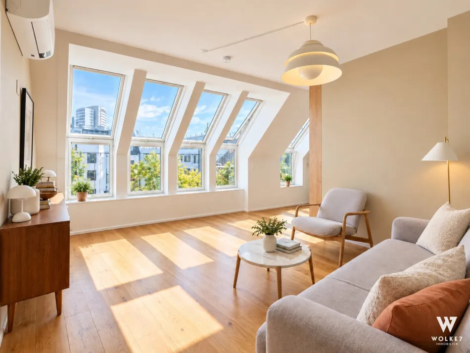 Wunderschöne Dachgeschosswohnung mit Terrasse & Balkon | inkl. Klimaanlagen, Lift und Garagenstellplatz - Bild