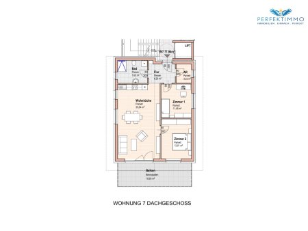 Exklusive Dachgeschosswohnung mit Wohnbauförderung - Top 7