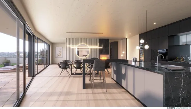 High-End Penthouse mit Rundum – Panorama über den Dächern von Vöcklabruck - Bild
