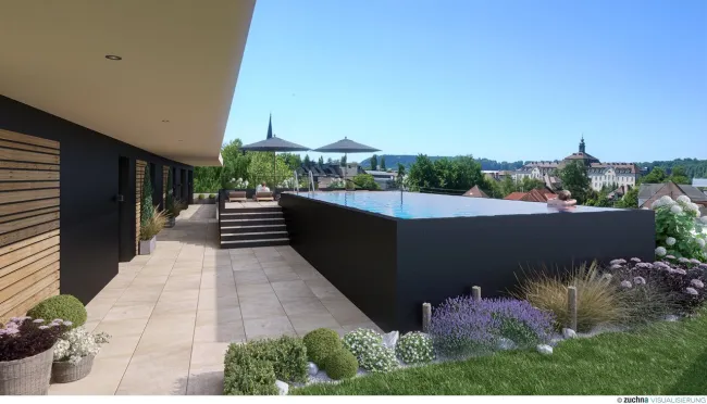 High-End Penthouse mit Rundum – Panorama über den Dächern von Vöcklabruck - Bild