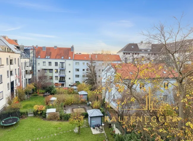 Ausblick von der Wohnung und der Loggia
