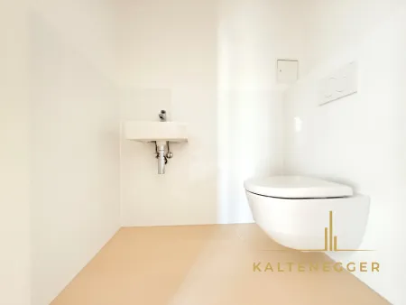 Separates WC mit Handwaschbecken